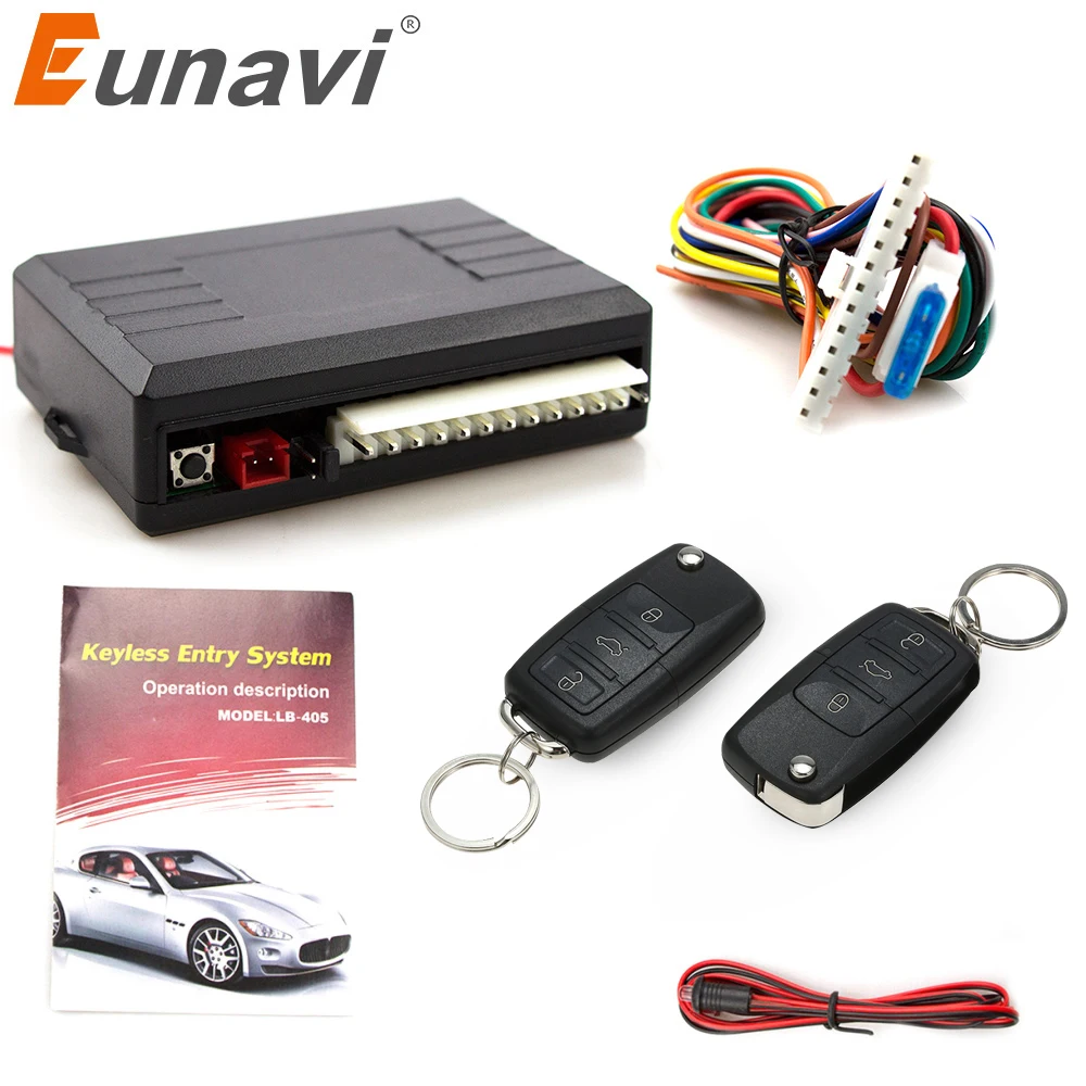 Eunavi Универсальная автомобильная сигнализация дверь пульт дистанционного