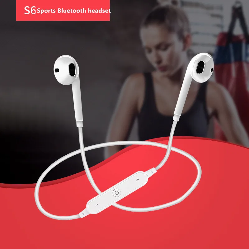 S6 Портативная USB гарнитура Bluetooth беспроводная Спортивная мини Handsfree двойная