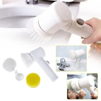 5in1 handheld electric cleaning brush for bathroom toile and tub brush rags kitchen washing brush home cleaning tools dropship