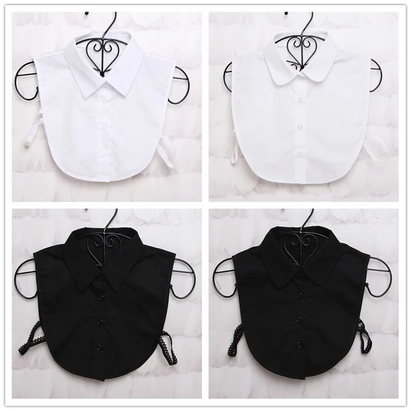 Женский кружевной воротник стойка Sparsil с пуговицами Весенняя рубашка ложный