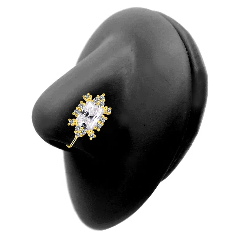 Поддельные Украшения для Пирсинга Носа новый дизайн Позолоченные висячие