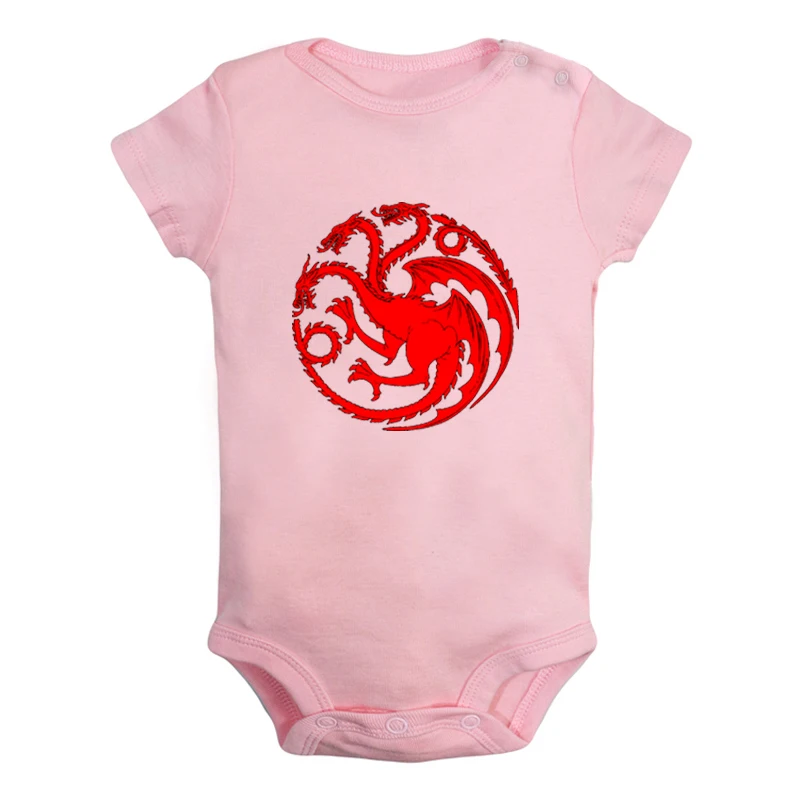 JcBaby2184PD Комплекты одежды для новорожденных мальчиков и девочек с изображением драконов, Игры престолов, Дома Таргариенов, комбинезон с принтом, боди для младенцев, хлопковые комплекты одежды - Цвет: JcBaby2184PD