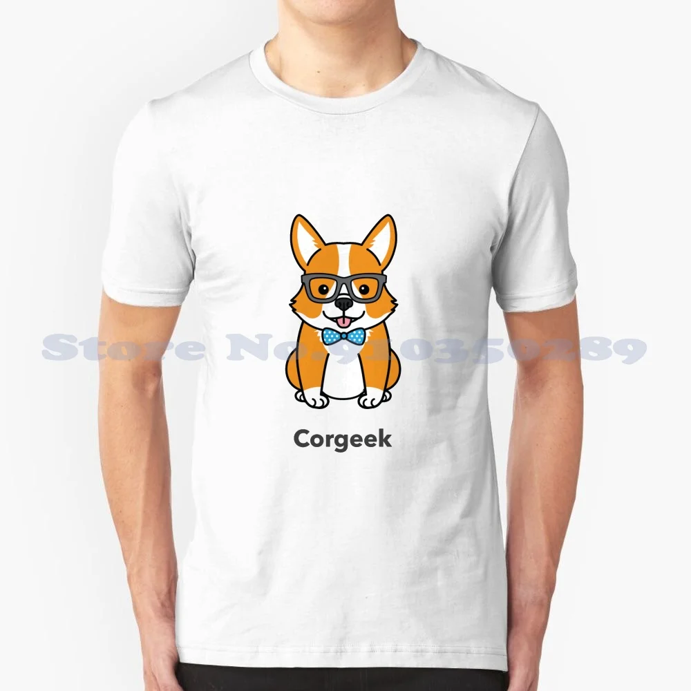 

Милая собака Corgi Corgeek, дизайн на заказ, забавная женская футболка Corgi Dog Crogeek Geek, книги собака, мама, собака, собака, Догги, папа