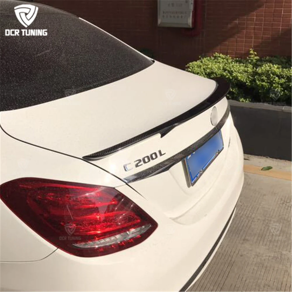 УГЛЕРОДНЫЙ спойлер для Mercedes W205 4-дверный седан C63 C180 C200 C250 C260 задний из углеродного