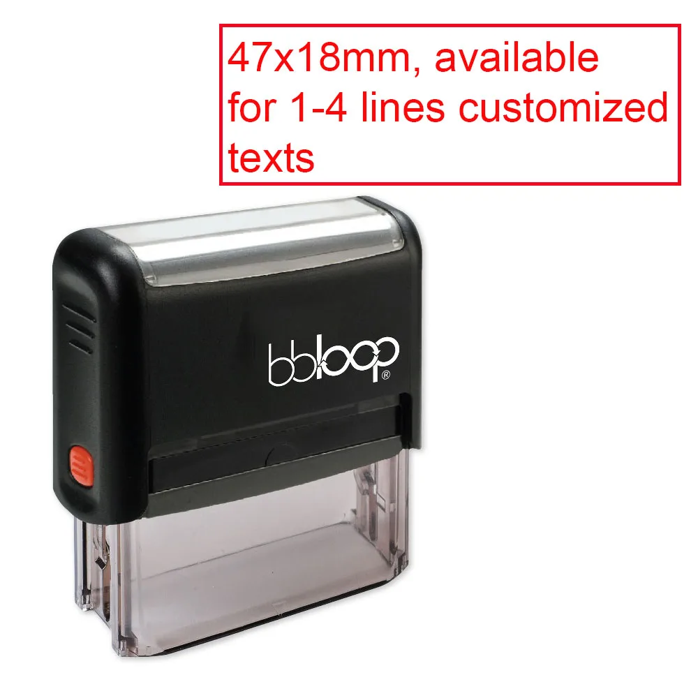 

2023 Bbloop Custom Rectangular Office 1-4 Lines Self-Inking Stamp