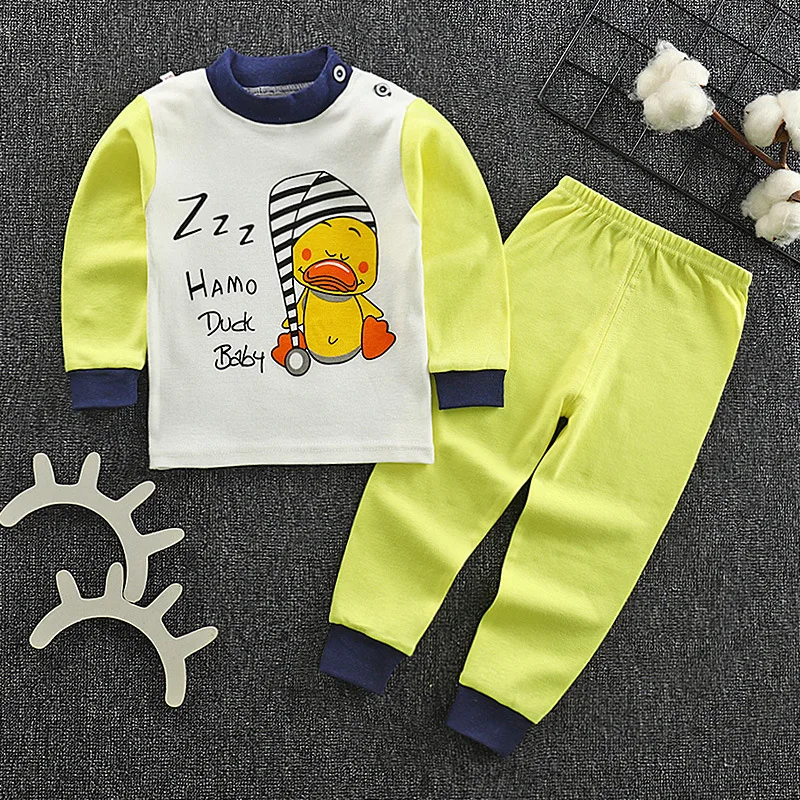 Детская Пижама для мальчиков пижамы с животными малышей хлопковая одежда сна