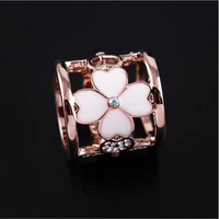crystal four leaf clover scarf ring 18k golden plated high grade rhinestone scarves buckle shawl brooches knotter holder jewelry