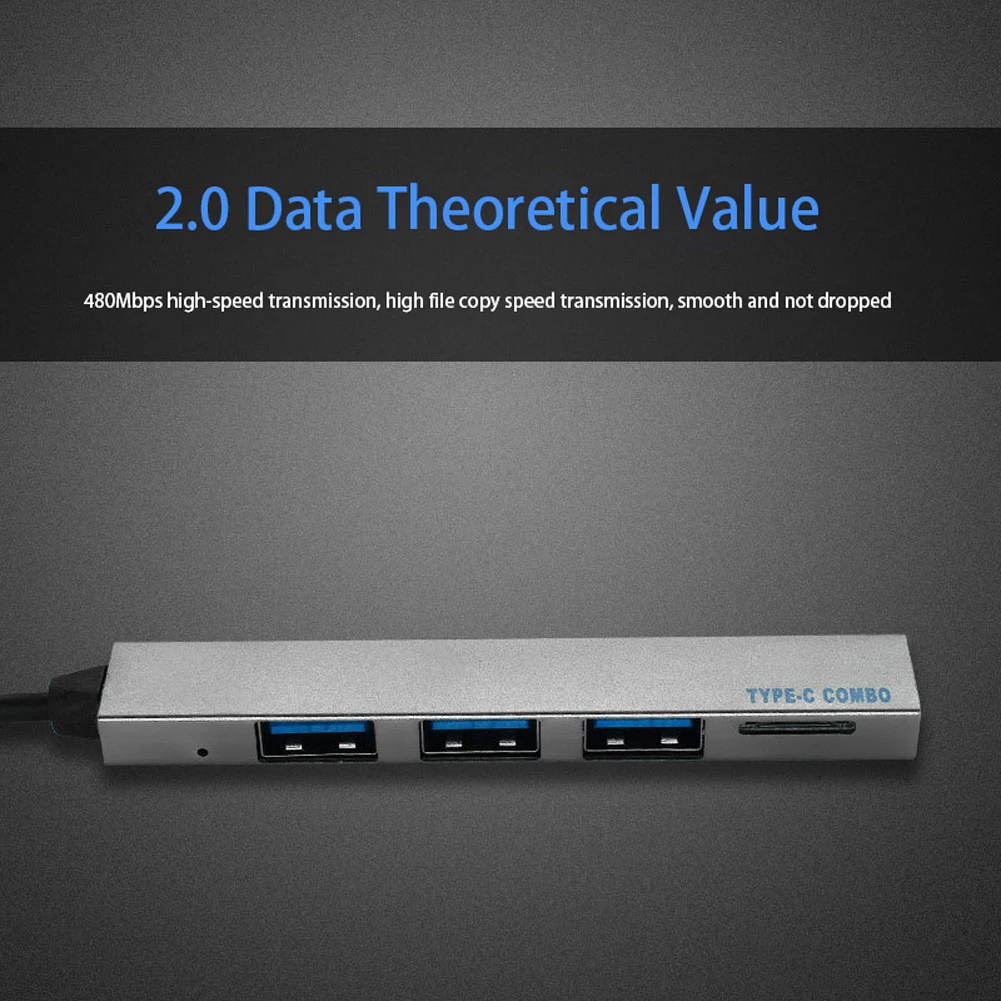 Тип C концентратор 4 USB в 2 0 порты 480 м сплиттер конвертер OTG Кабель адаптер для Macbook