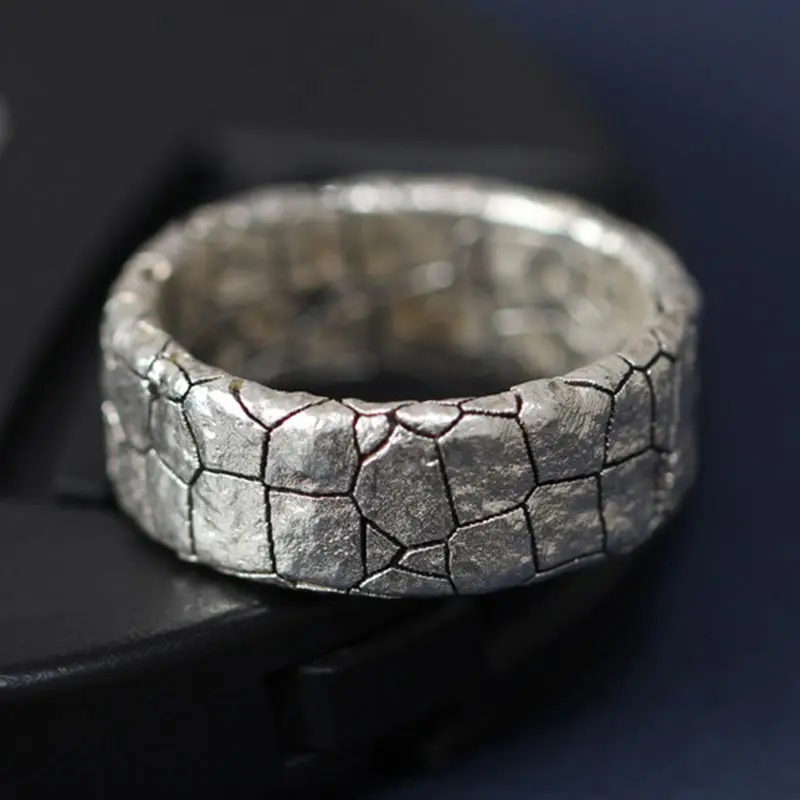 

Vintage Texture Adjustable Rings for Women Simple Metal Women's Engagement Ring White Gold Color Female Wedding Jewelry Gifts