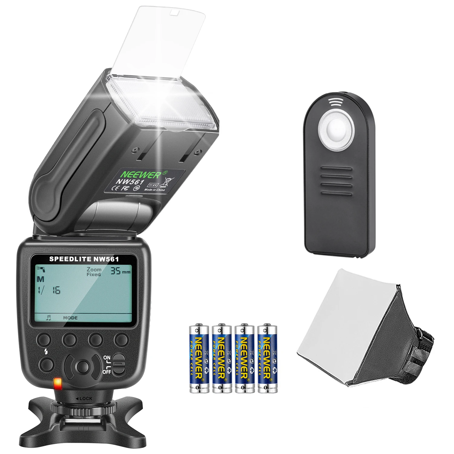 Набор для вспышки Neewer NW561 Speedlite Canon Nikon Olympus Fujifilm DSLR Camera включает в себя: NW 561 вспышка