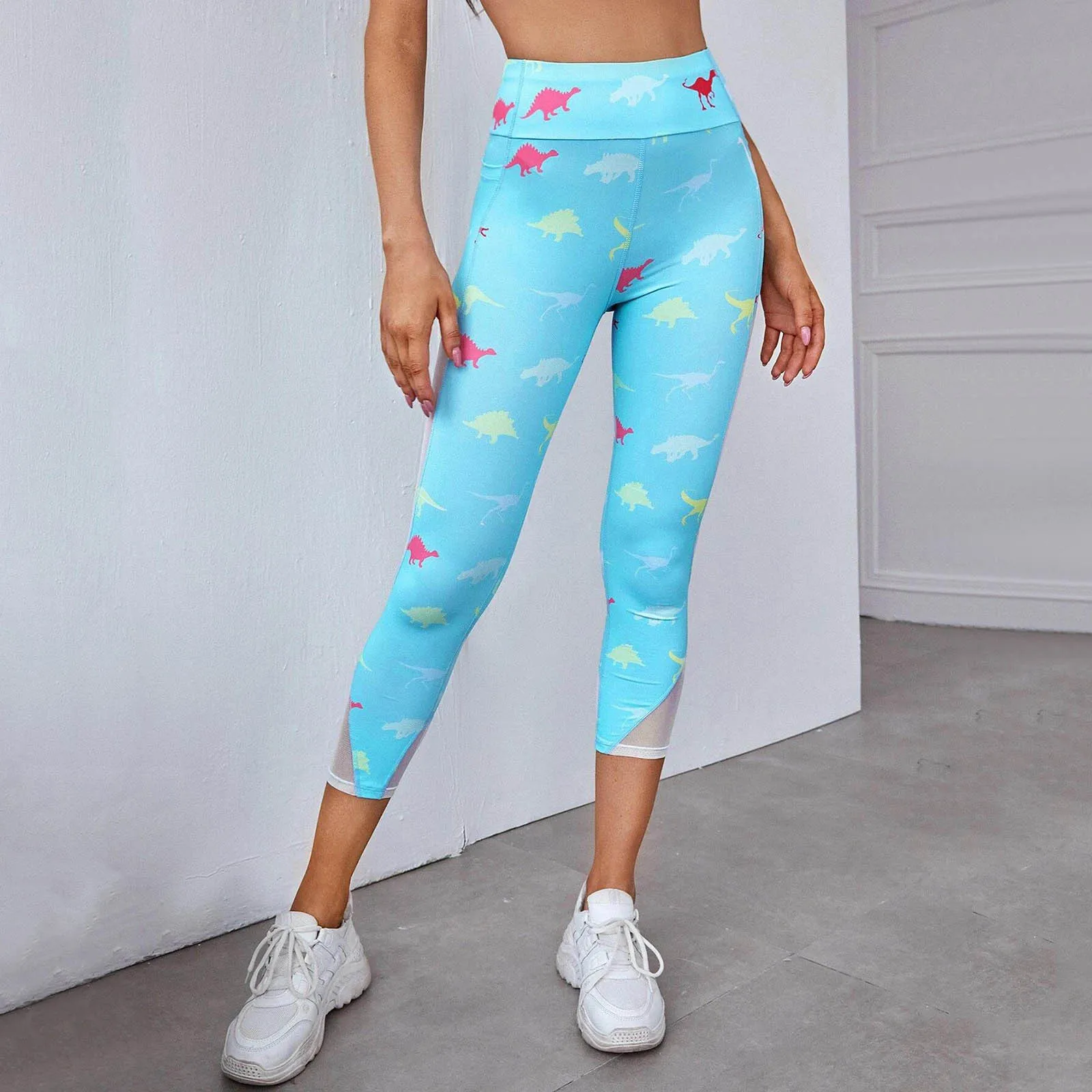 

Women's Dinosaur Print Yoga Pants Workout Leggings Fitness Sports Running Yoga Athletic Pants Leggings Sport Sweatpants#30