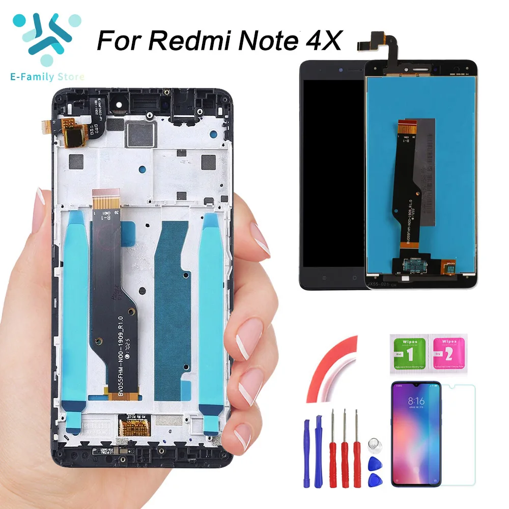 E family 5 ''для Xiaomi Redmi Note 4X ЖК дисплей сенсорный экран для 4 Global Snapdragon 625 Замена с
