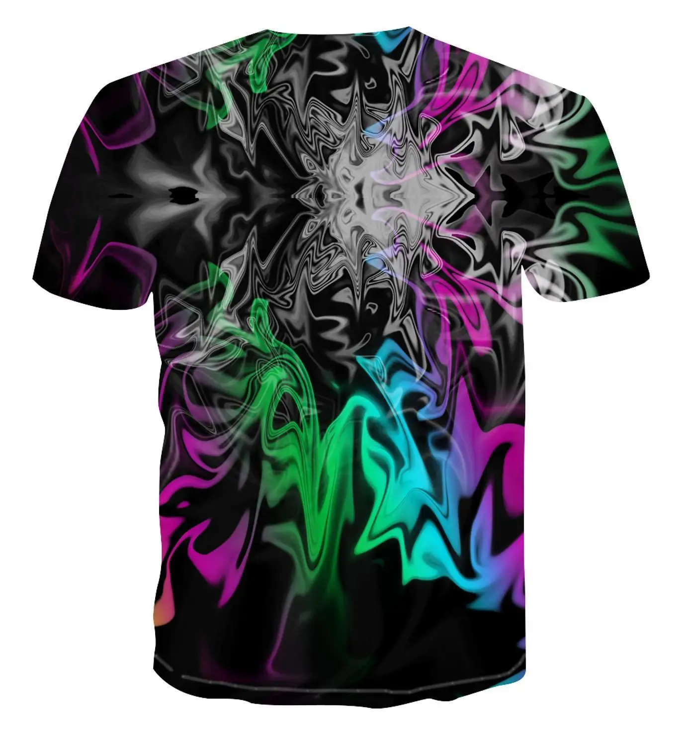 

Color Printing 3d T -Shirt Casual Summer Style Fashion Printing Short -Sleeved T -Shirt Men 'S Art Casual Style