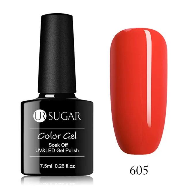 605 Ur Sugar серии био-Гели Soak Off УФ гель-Лаки от Цвет пальто УФ& светодиодный Маникюр нейл-арта украшения аксессуар Гель-лак - Цвет: 605