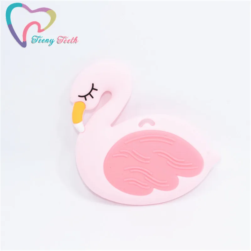 Teeny Teeth 10 шт. Прорезыватель в форме лебедя Фламинго силиконовая Подвеска для детей