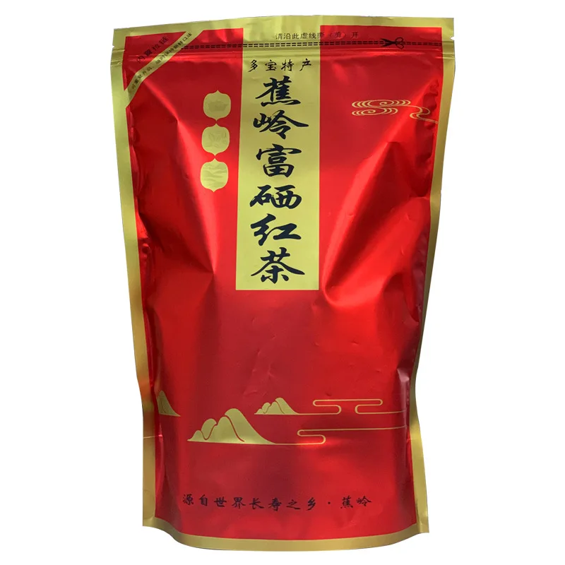 

Tea Tea 500G Gift Bags Wholesale Black Tea Jiaoling Se-enriched Black Fried Tea One-catty-package Black Hurbolism 24 Months Cfda