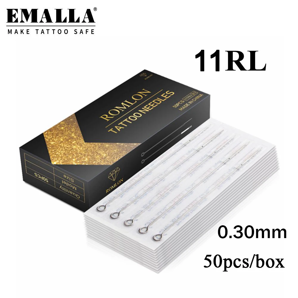 

50 шт., Одноразовые стерилизованные иглы для тату-машинки, 0,3 мм