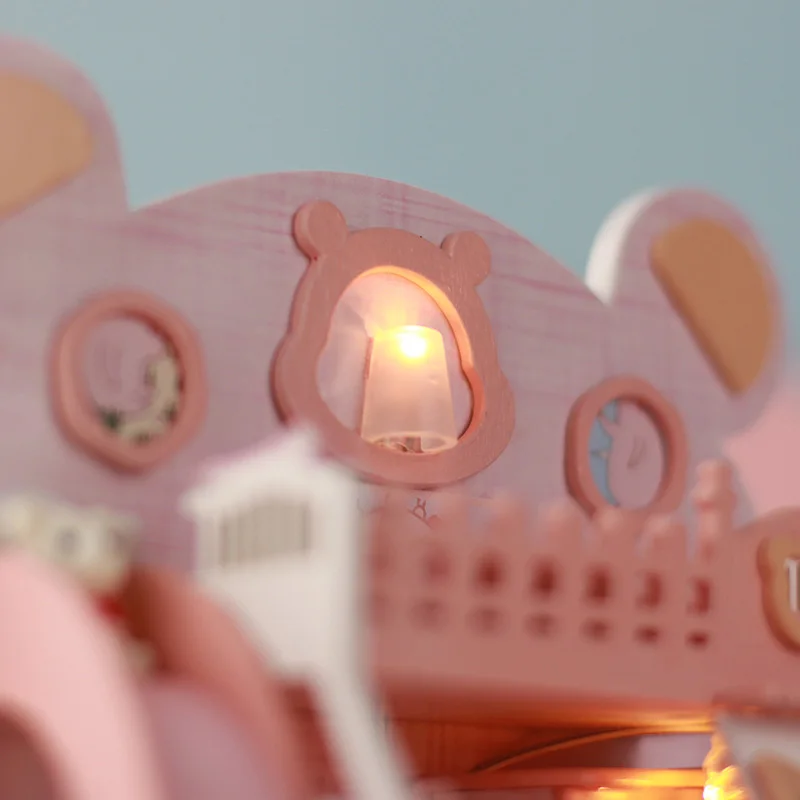 

Diy Miniature Dollhouse with cover Kit Diy Villa handmade small house model assembly creative birthday gift boys and girls