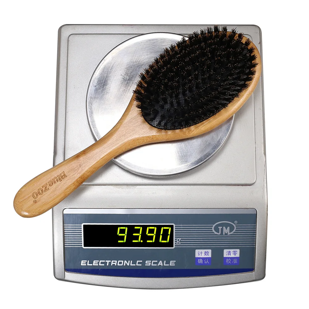 

Bluezoo Nan Bamboo Yellow-headed Black Pig Mane Massage Hair Hair Treatment Tool Wooden Comb Air Bag Head Massage Comb