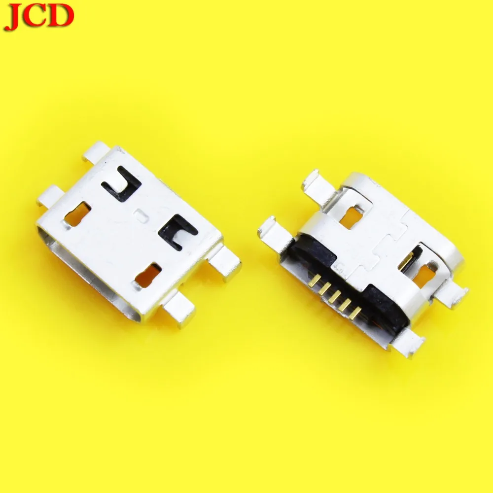 JCD New Micro USB Connector 5pin heavy plate 0.8mm B type no side Female Jack For Mobile Mini repair mobile tablet Tail plug |