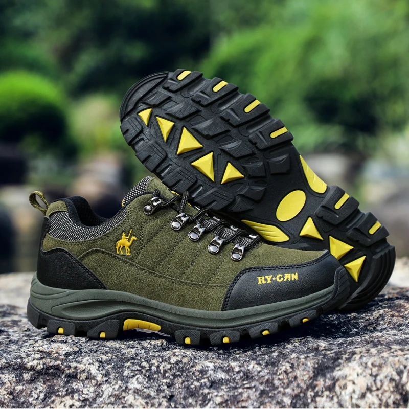 

Brand Outdoor Hiking Shoes for Men Waterproof Anti-skid Trekking Shoes Mens Tourism Camping Sports Hunting Shoes Leather Boots