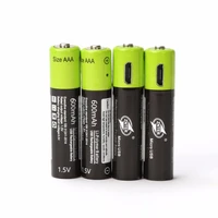 4pcs 1 5v 600mah aaa rechargeable battery usb rechargeable lithium polymer battery quick charging by micro usb cable