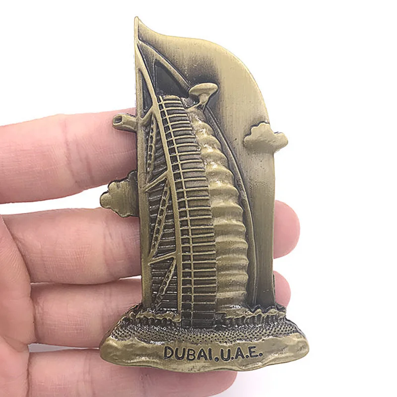 Дубай стикер для холодильника ОАЭ панорамный 3D стикеры на холодильник Смола Магнитные Сувениры для туристов ремесла подарки