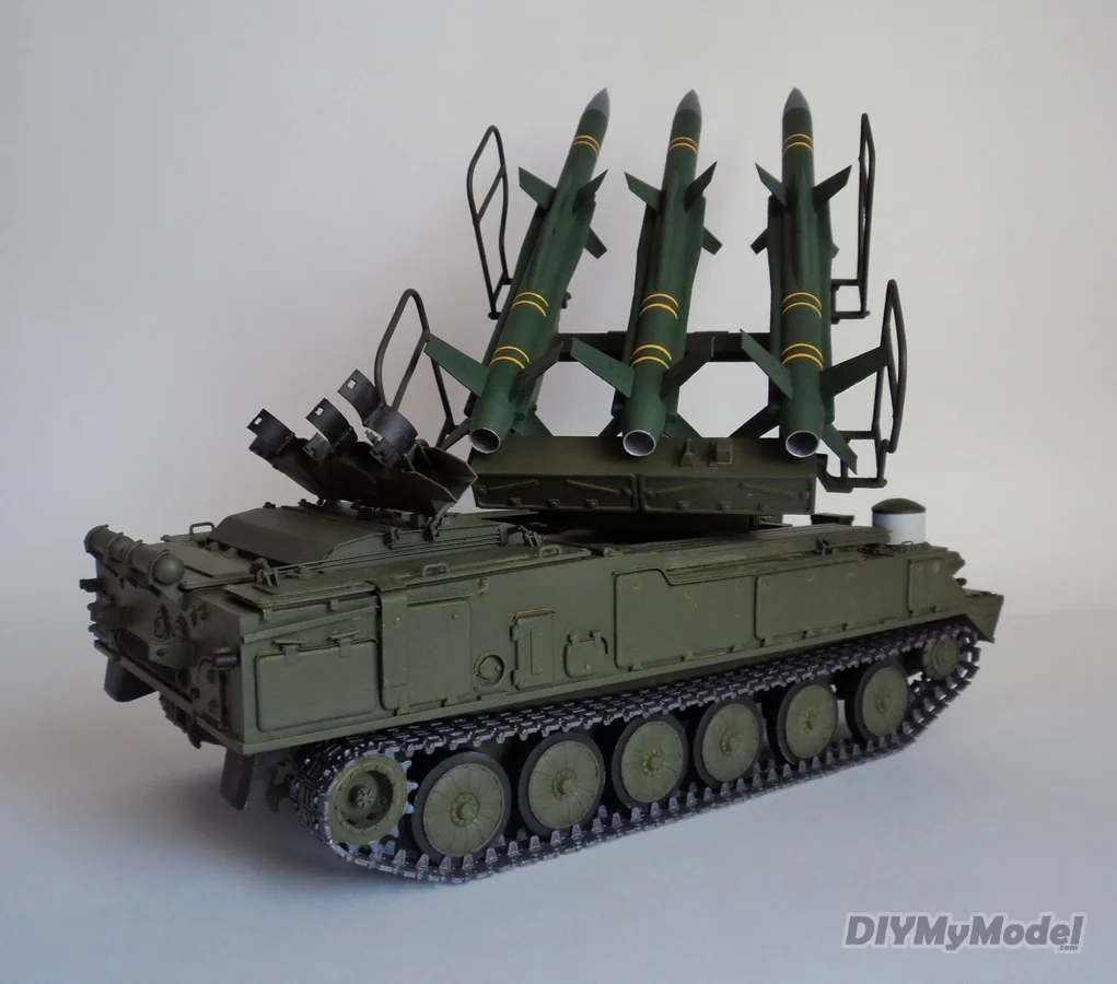 DIYMyModel-SA-6 a escala 1:25 para defensa a&eacute;rea, 2K12, modelo de papel artesanal, rompecabezas, juguete hecho a mano-2
