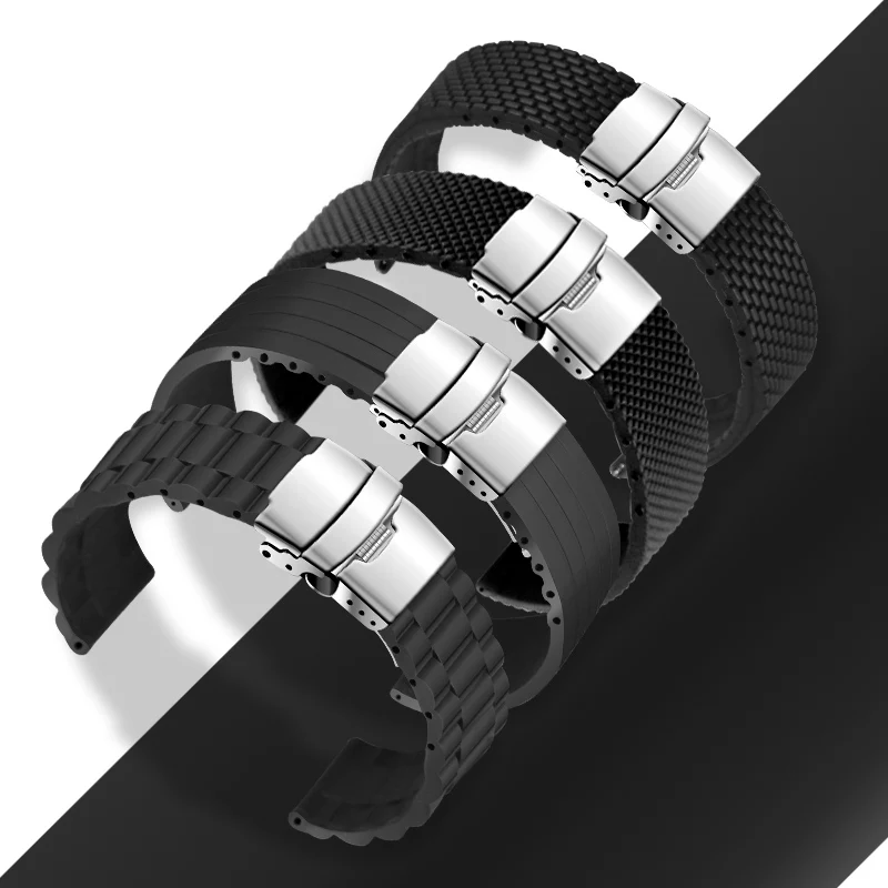 Новый черный силиконовый резиновый водонепроницаемый ремешок для часов Samsung Gear S3