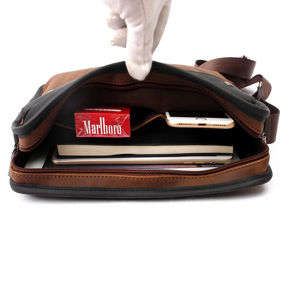 Модные стильные мужские сумки мессенджеры винтажная сумка из искусственной кожи