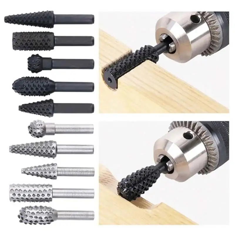 5 шт./компл. роторный ремесло файлы высокое качество 1/4 &quotхвостовиком Рашпиль