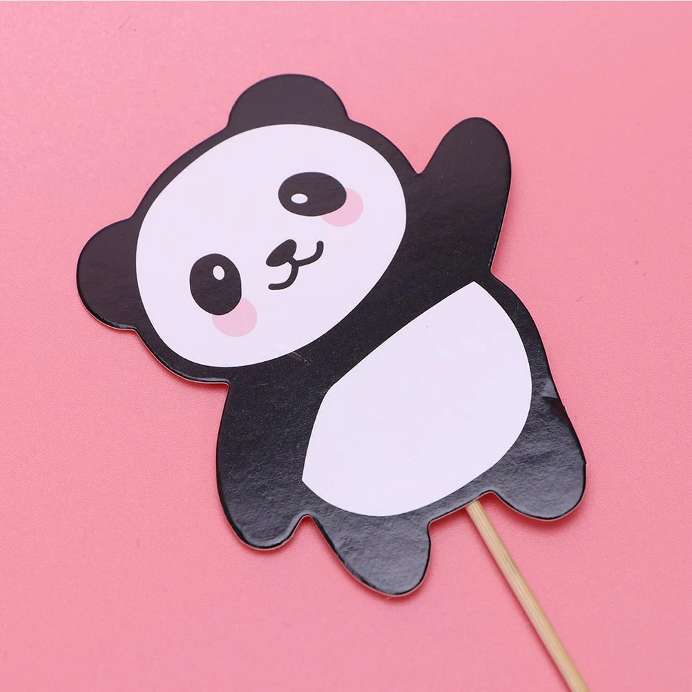 24 шт. топперы для капкейков милая панда топпер торта медиаторы тортов вечерние