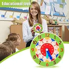 Часы-игрушка, креативная концепция культивация времени, деревянная обучающая детская игрушка, орнамент, наклейка, конструкция процесса для детского сададома