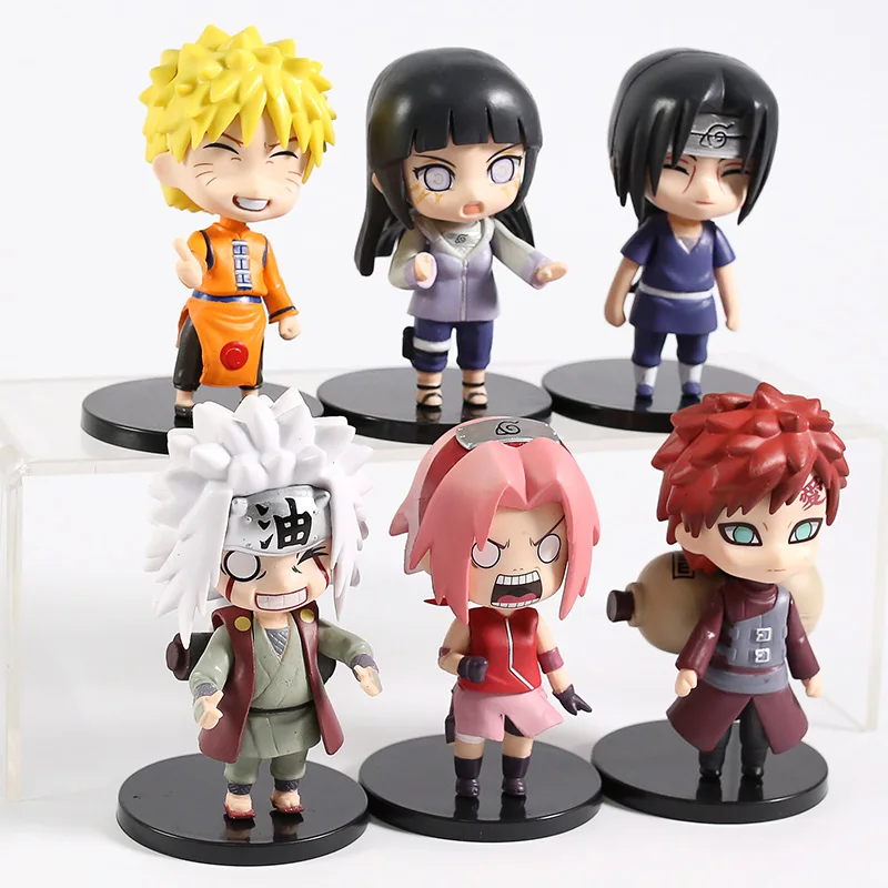 Naruto Shippuden Naruto Хината Сакура Наруто Узумаки Гаара Джирайя Какаши ПВХ Коллекционные Фигурки игрушки 6 шт./компл