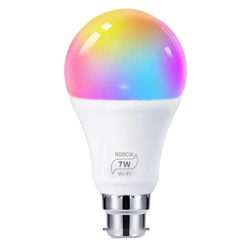 

Затемняемый Wifi умный светильник Лампа B22 7W 500LM 6500K RGB светодиодный светильник лампа для Alexa Google ic домашняя кухня