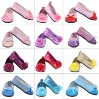 doll baby shoes 7cm sequin cute ballet shoes for 18 inch american43 cm baby new born doll accessories girls toy 13 blyth diy