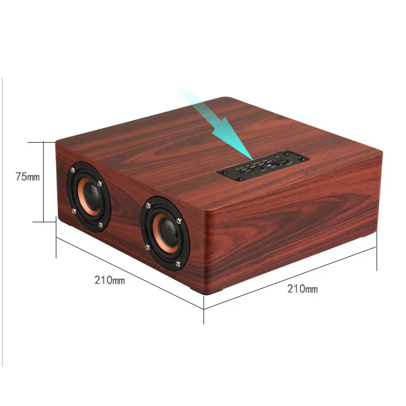 Домашний офис Настольный Деревянный беспроводной Hi-Fi стерео сабвуфер Bluetooth громкий динамик fm-радио музыкальный аудио плеер динамик