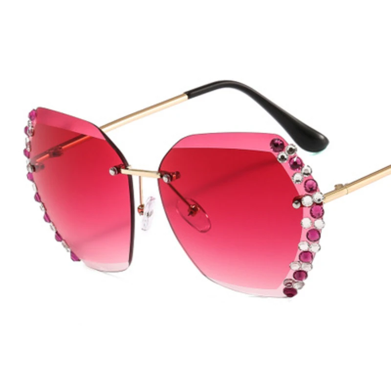 Новые роскошные блестящие солнцезащитные очки с бриллиантами для женщин 2020
