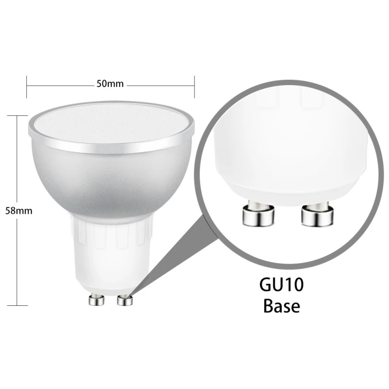 Умная Светодиодная лампа Tuya GU10 Zigbee 3 0 5 Вт RGBCW светильник работает с Alexa Echo Plus Google