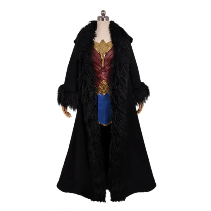 Женский костюм для косплея черное пальто плащ с капюшоном супергероя Хэллоуина