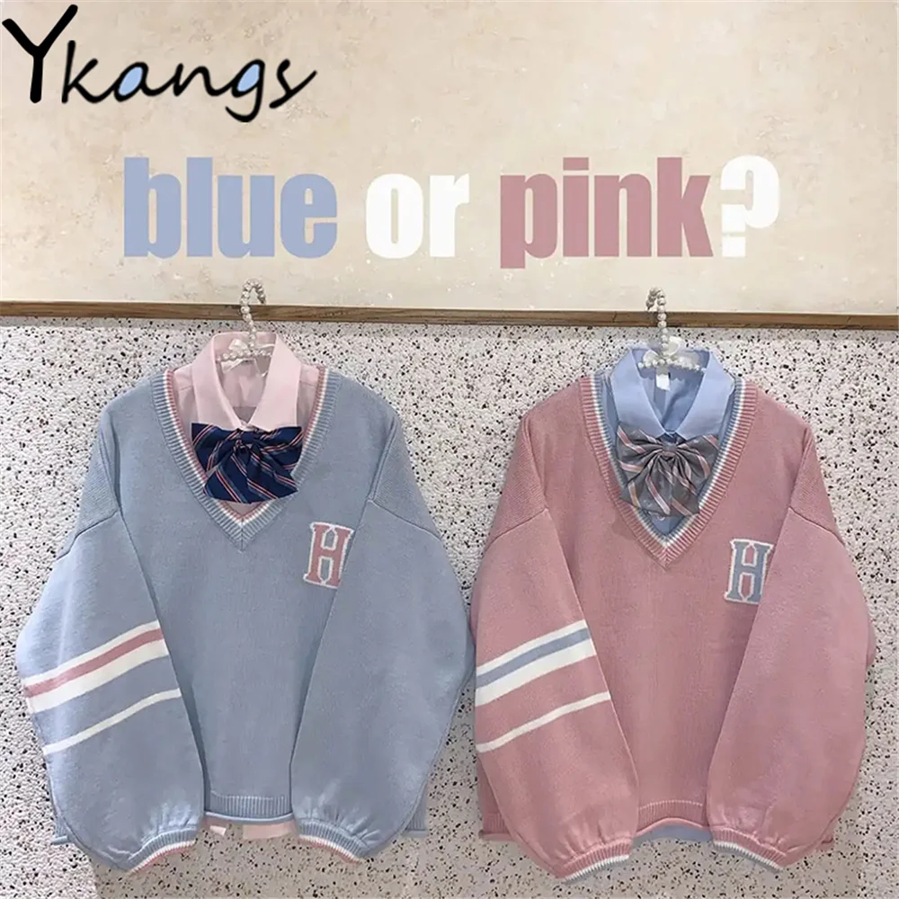 

Свитер женский трикотажный, с V-образным вырезом, весна-осень