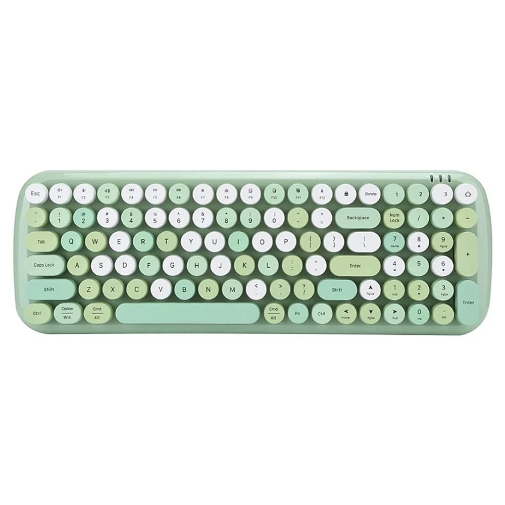 Wireless Keyboard Multi‑Device Keyboard With Bluetooth-Compatible 5.1 Wireless Keyboard For Laptop Mobile Phone Tablet Pretty