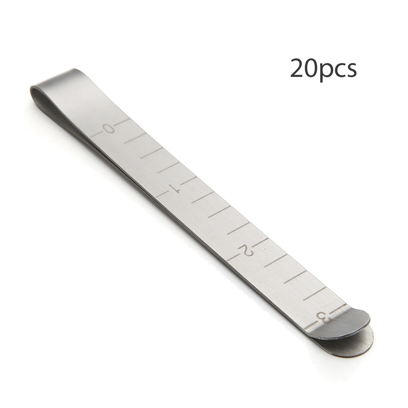 

20Pcs Metal Sewing Crimping Clip Stainless Steel Hemming Clips With Built-in Ruler Cloth Measurement Ruler