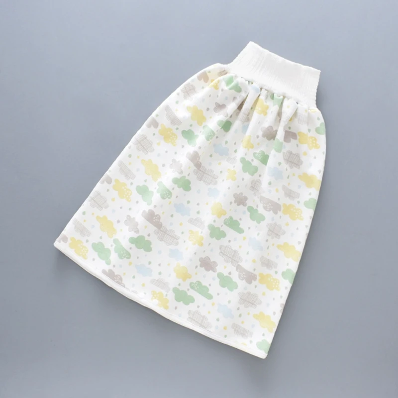 Falda de pa&ntilde;al de algod&oacute;n para beb&eacute;, pantalones cortos antihumedad, impermeables, 2 en 1-1