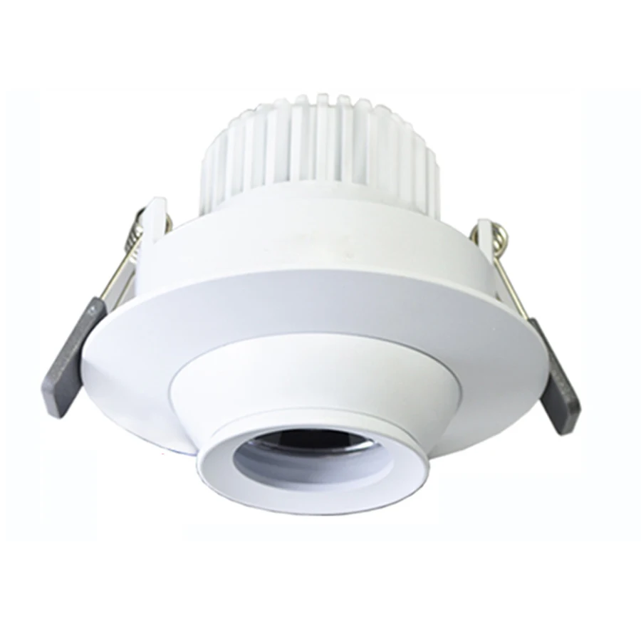

7w cob round led gimbal recessed spotlights with white trim spring clips
