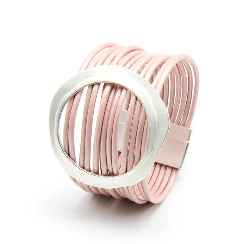 Женские многослойные браслеты ZG кожаные с намоткой модные Ручные украшения