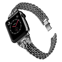fran 15bd for apple watch band 38mm 42mm women watch accessories bling diamond stainless steel bracelet for iwatch 6 5 4 3 2