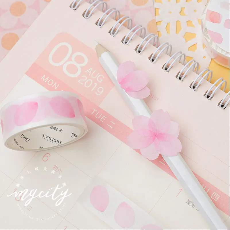 Kawaii акварель растения Diy цветы декоративная лента васи Скрапбукинг планировщик