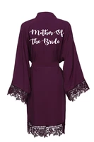 rayon cotton lace robe bride print custom robe bridesmaid robes women wedding bridal robe bathrobe bridesmaids gifts