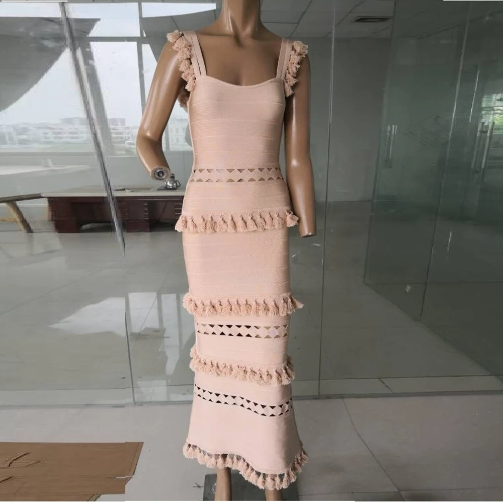 Женское жаккардовое облегающее платье оранжевое бежевое черное Русалка на